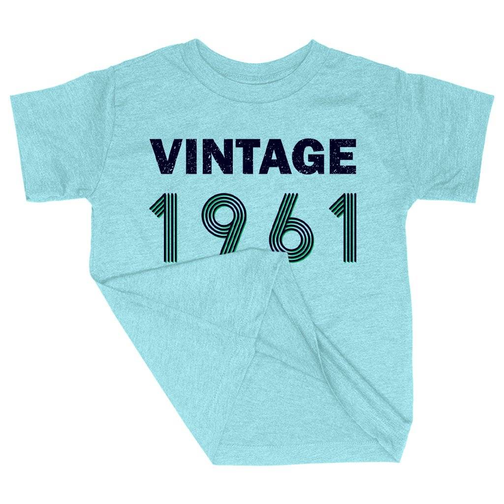 83355-d4a20d.jpeg Triblend Toddler Vintage 1961 T-Shirt Kids & Baby Toddler Clothing Color : Ice Blue Triblend|Olive Triblend|Peach Triblend