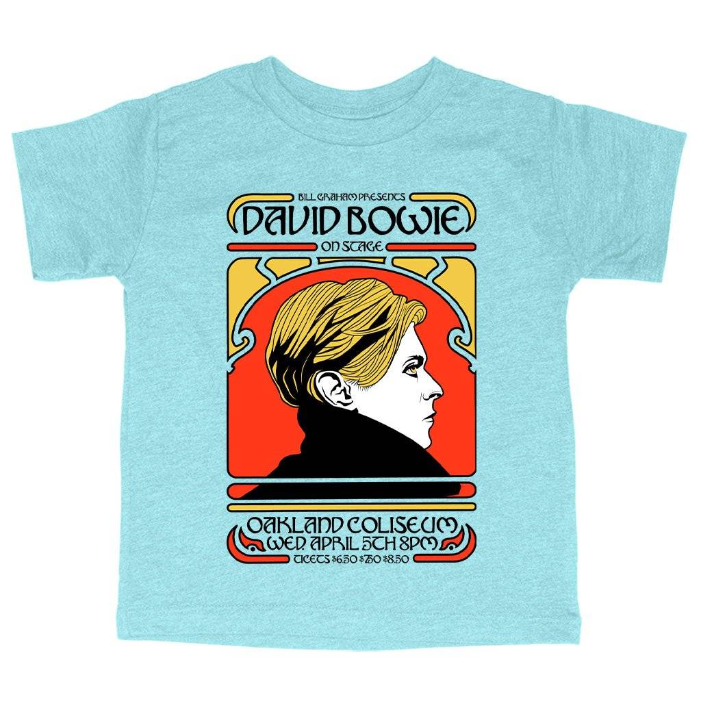 83358-9afbe8.jpeg Triblend Toddler David Bowie T-Shirt - 70's Rock T-Shirts Kids & Baby Toddler Clothing Color : Ice Blue Triblend|Olive Triblend|Peach Triblend