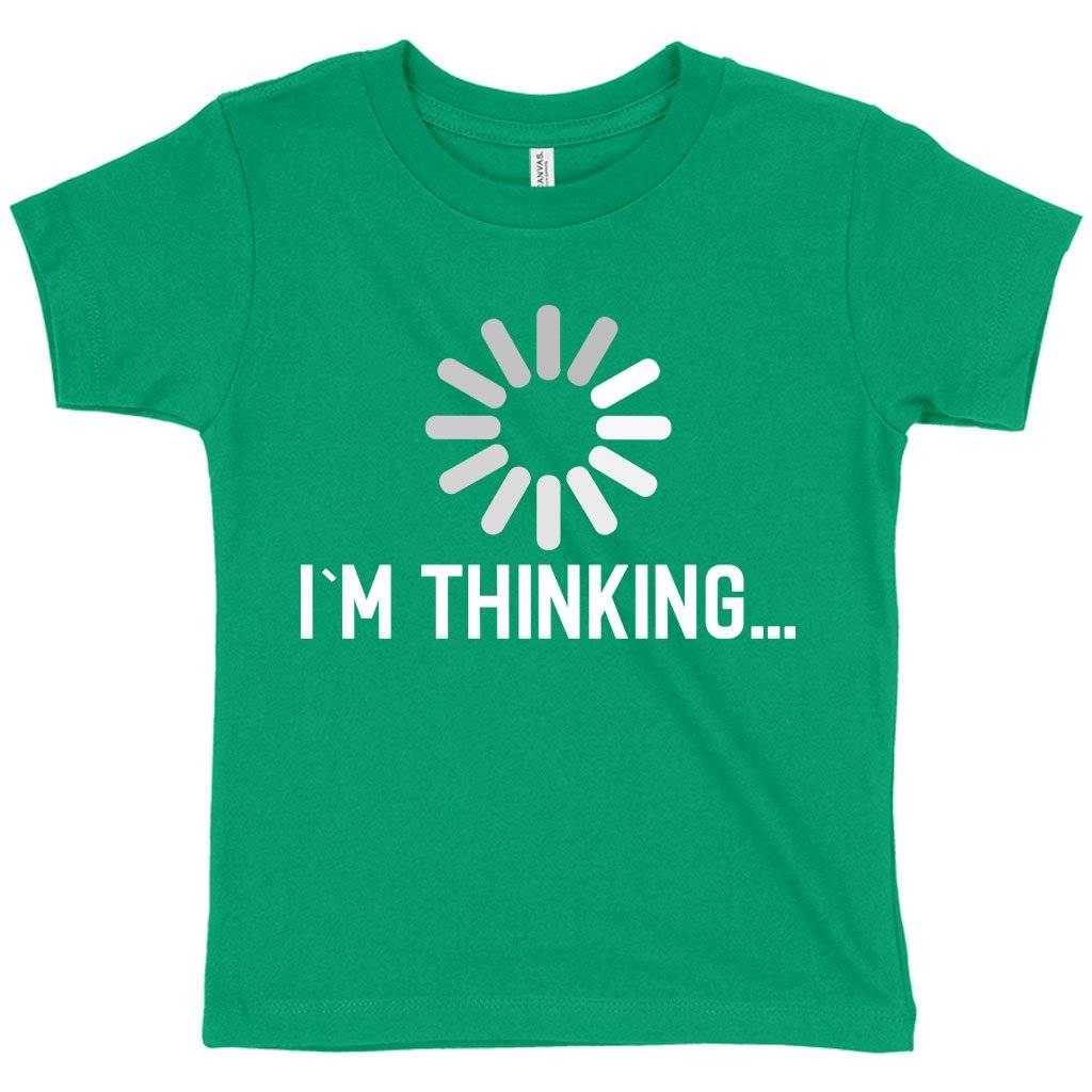 83937-b703a7.jpeg Toddler I'm Thinking Funny Graphic T-Shirt - Childrens Funny Slogan T-Shirt Kids & Baby Toddler Clothing Color : Kelly|Heather Red|Heather Columbia Blue