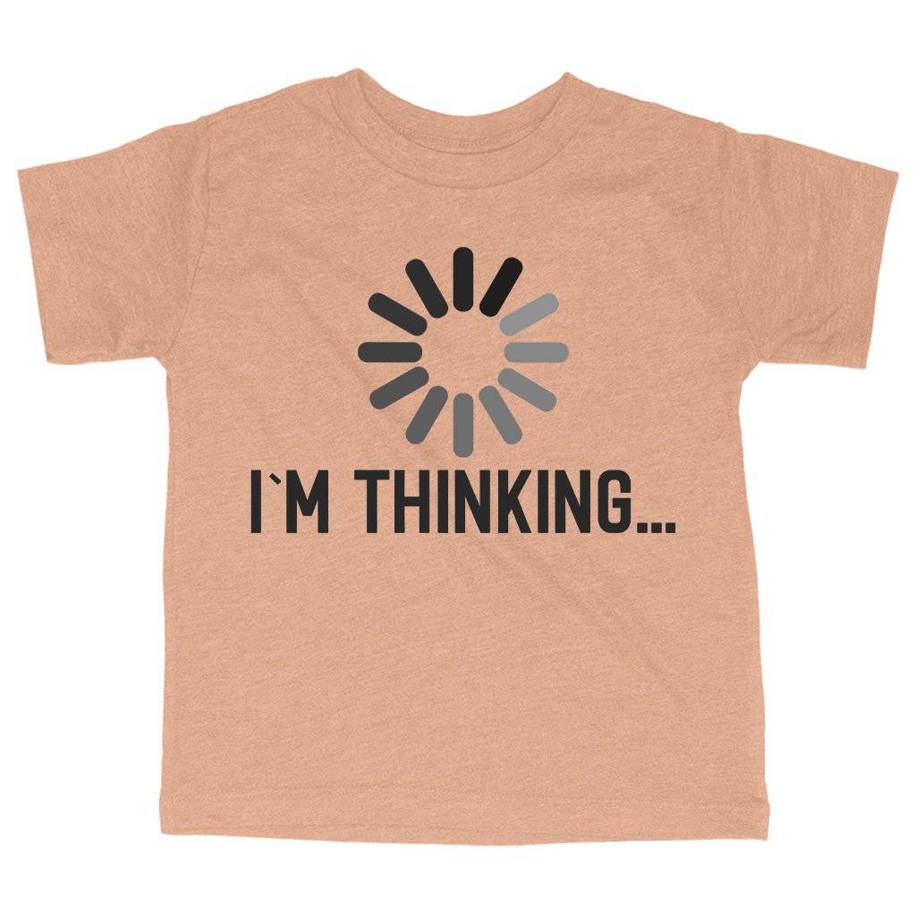 83939-7ab36a.jpeg Toddler I'm Thinking Funny Graphic T-Shirt - Funny T-Shirt for Kids Kids & Baby Toddler Clothing Color : Ice Blue Triblend|Olive Triblend|Peach Triblend