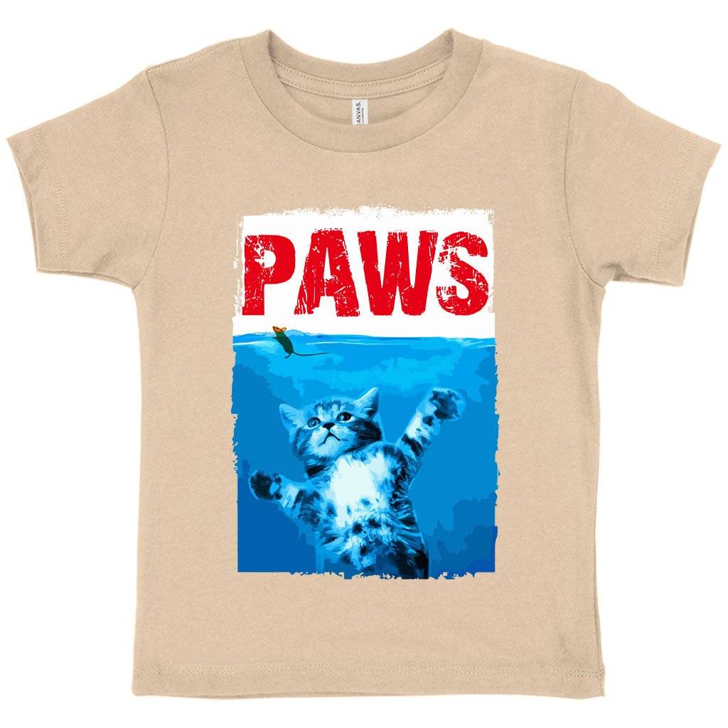83940-371b4e.jpeg Toddler Paws Funny T-Shirt - Paws T-Shirt Kids & Baby Toddler Clothing Color : Heather Dust|Heather Yellow Gold|Athletic Heather