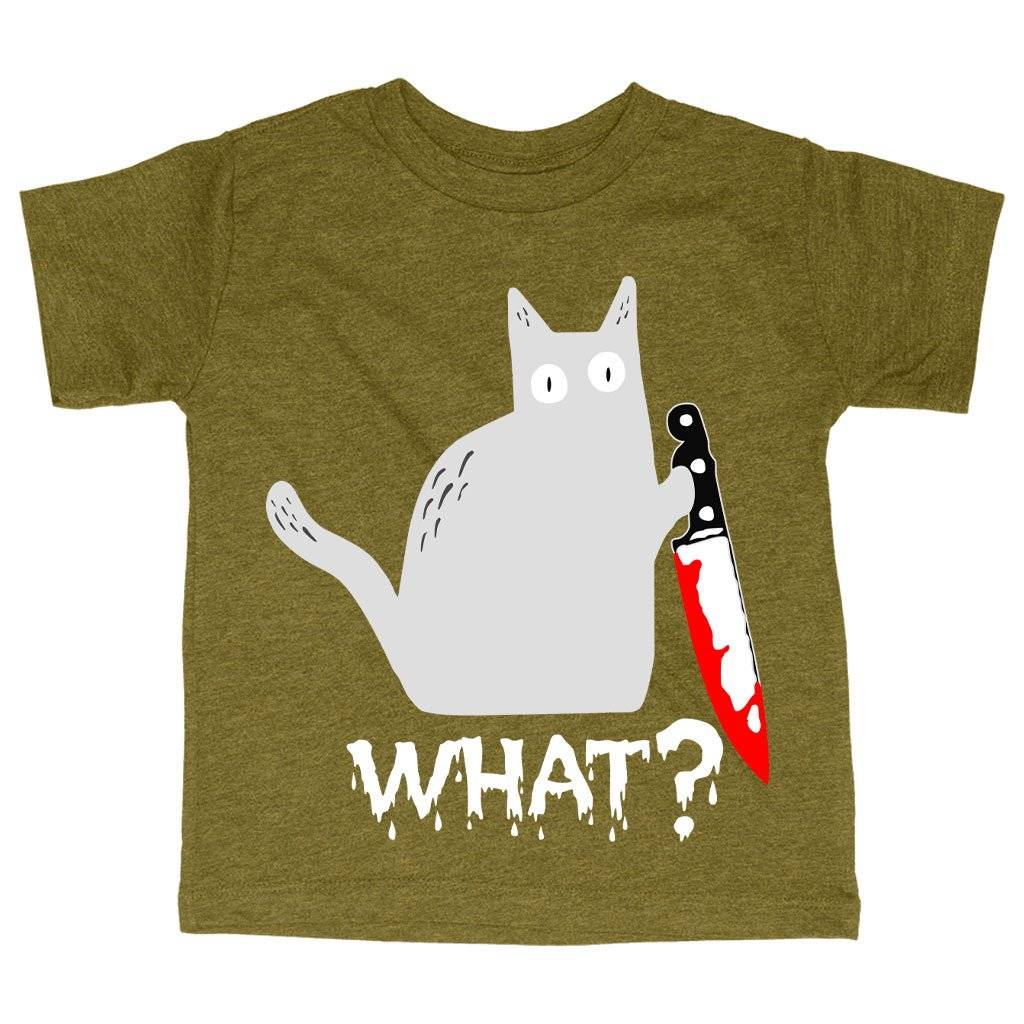 83944-072003.jpeg Toddler What Funny Cat T-Shirt - Cat T-Shirt for Sale Kids & Baby Toddler Clothing Color : Ice Blue Triblend|Olive Triblend|Peach Triblend