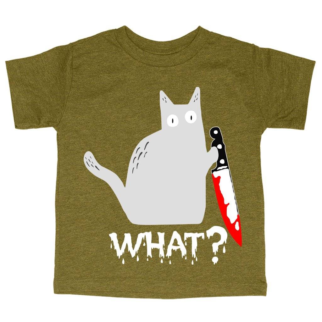 83944-eb0062.jpeg Toddler What Funny Cat T-Shirt - Cat T-Shirt for Sale Kids & Baby Toddler Clothing Color : Ice Blue Triblend|Olive Triblend|Peach Triblend