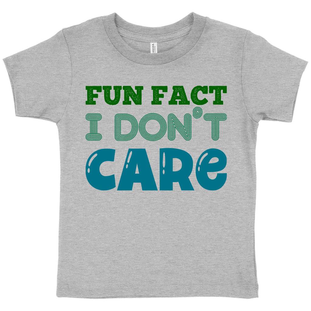 84083-06d41c.jpeg Toddler Fun Fact I Don’t Care T-Shirt - Sarcastic T-Shirts Kids & Baby Toddler Clothing Color : Athletic Heather|Heather Red|Kelly