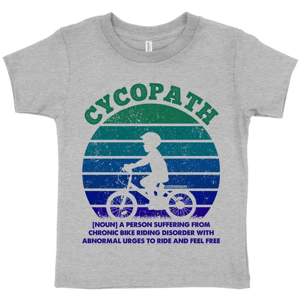 84084-d7b4f8.jpeg Toddler Cycopath T-Shirt - Funny Cycling T-Shirts - Bike T-Shirts Kids & Baby Toddler Clothing Color : Heather Yellow Gold|Athletic Heather|Kelly