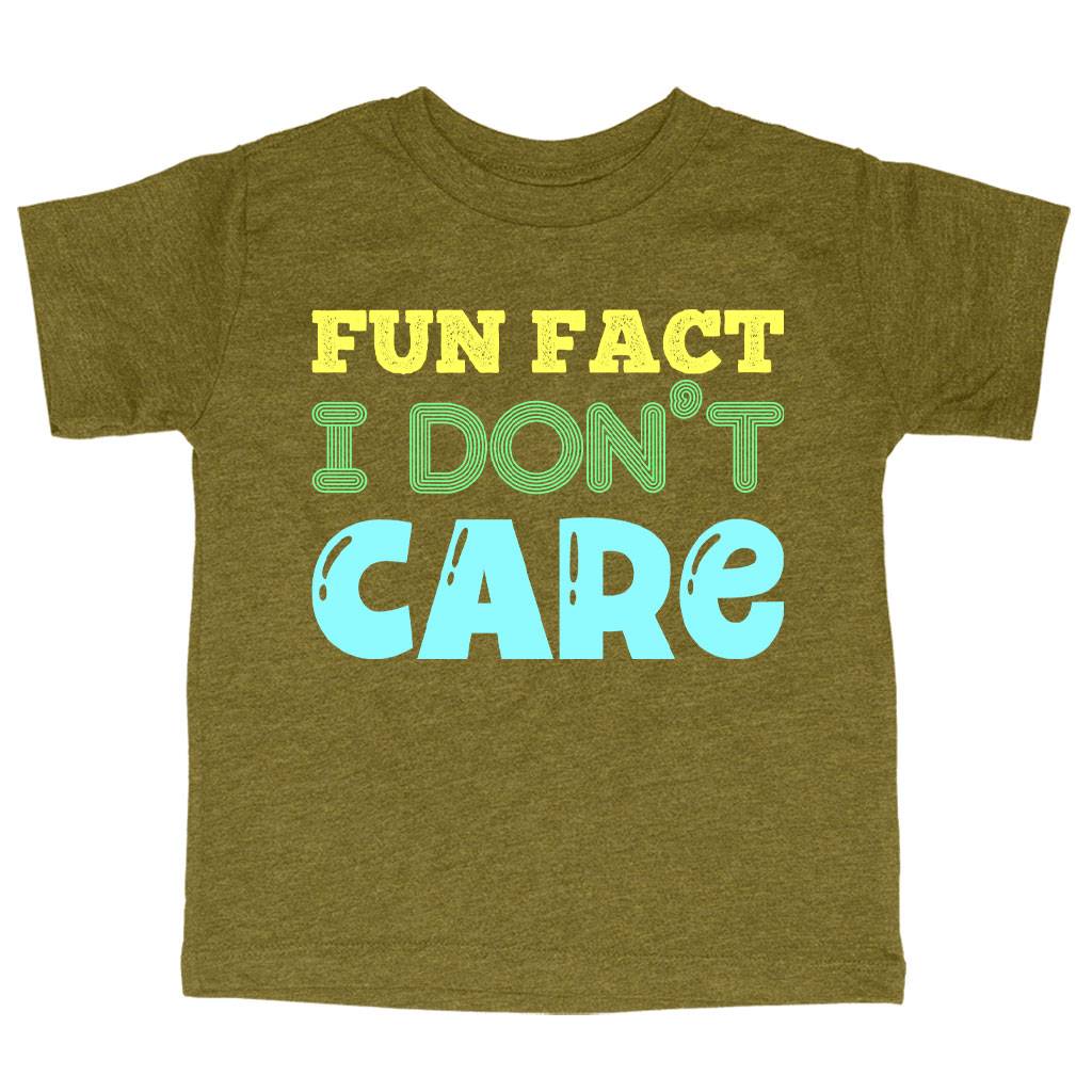 84088-e131b4.jpeg Triblend Toddler Fun Fact I Don’t Care T-Shirt - Sarcastic T-Shirts Kids & Baby Toddler Clothing Color : Ice Blue Triblend|Olive Triblend|Peach Triblend