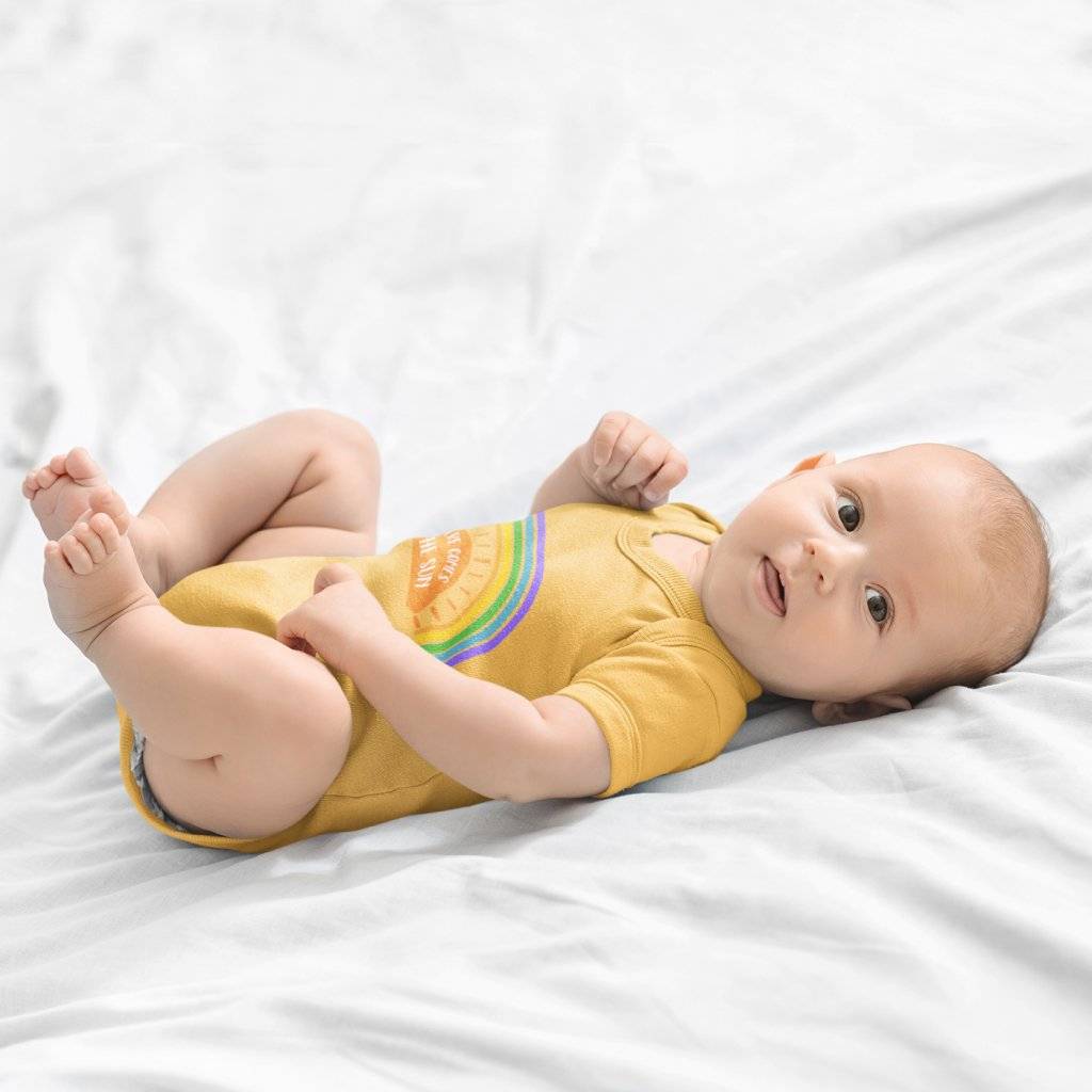 84310-ac3daf.jpg Here Comes the Sun Baby Onesie - Rainbow Baby Onesie - Rainbow Baby Clothes Baby Clothing Kids & Baby Color : Yellow|Heather Dust|Pink