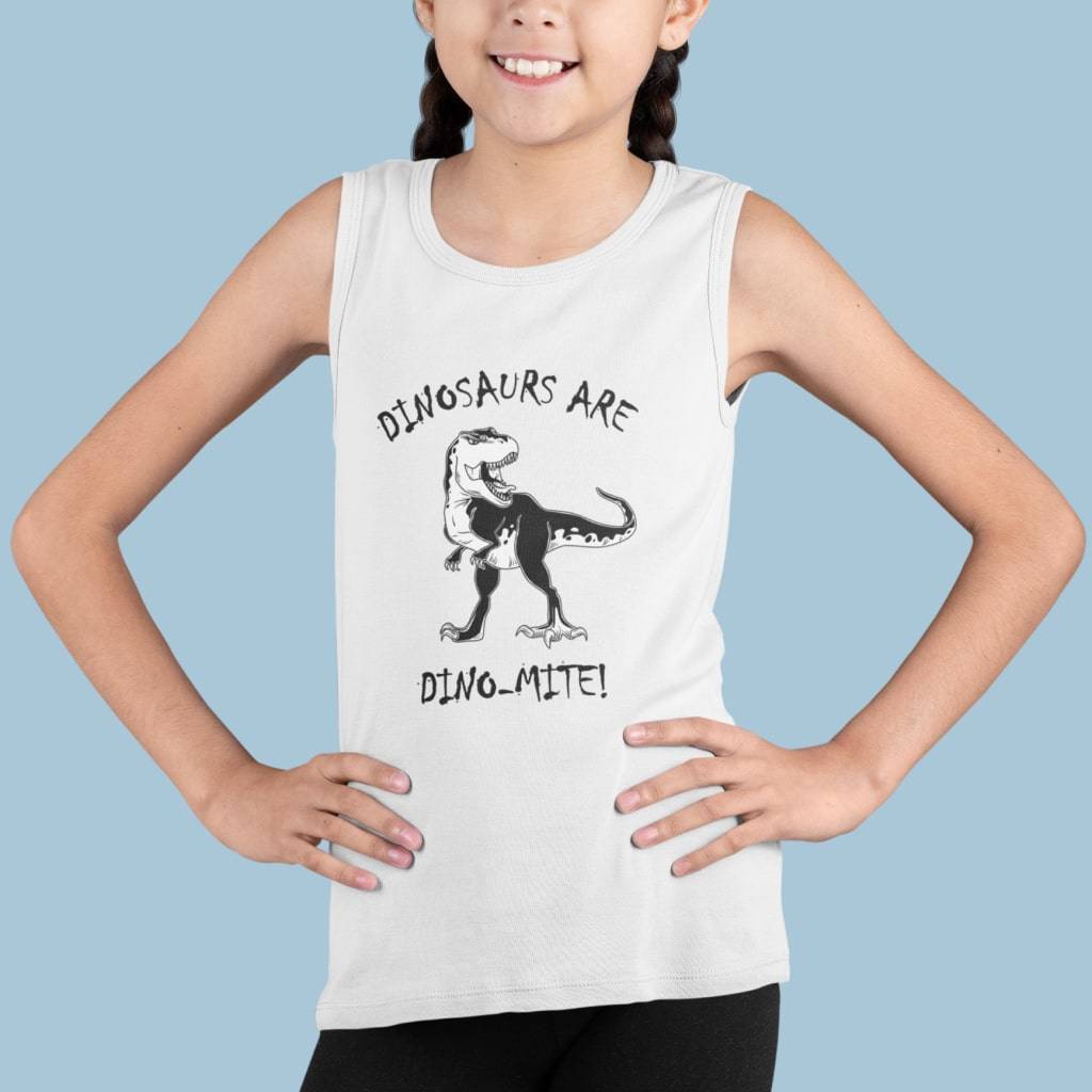84323-c23eca.jpg Dinosaur Kids' Tank Top Kids & Baby Kids' Clothing Color : White|Black|Neon Pink