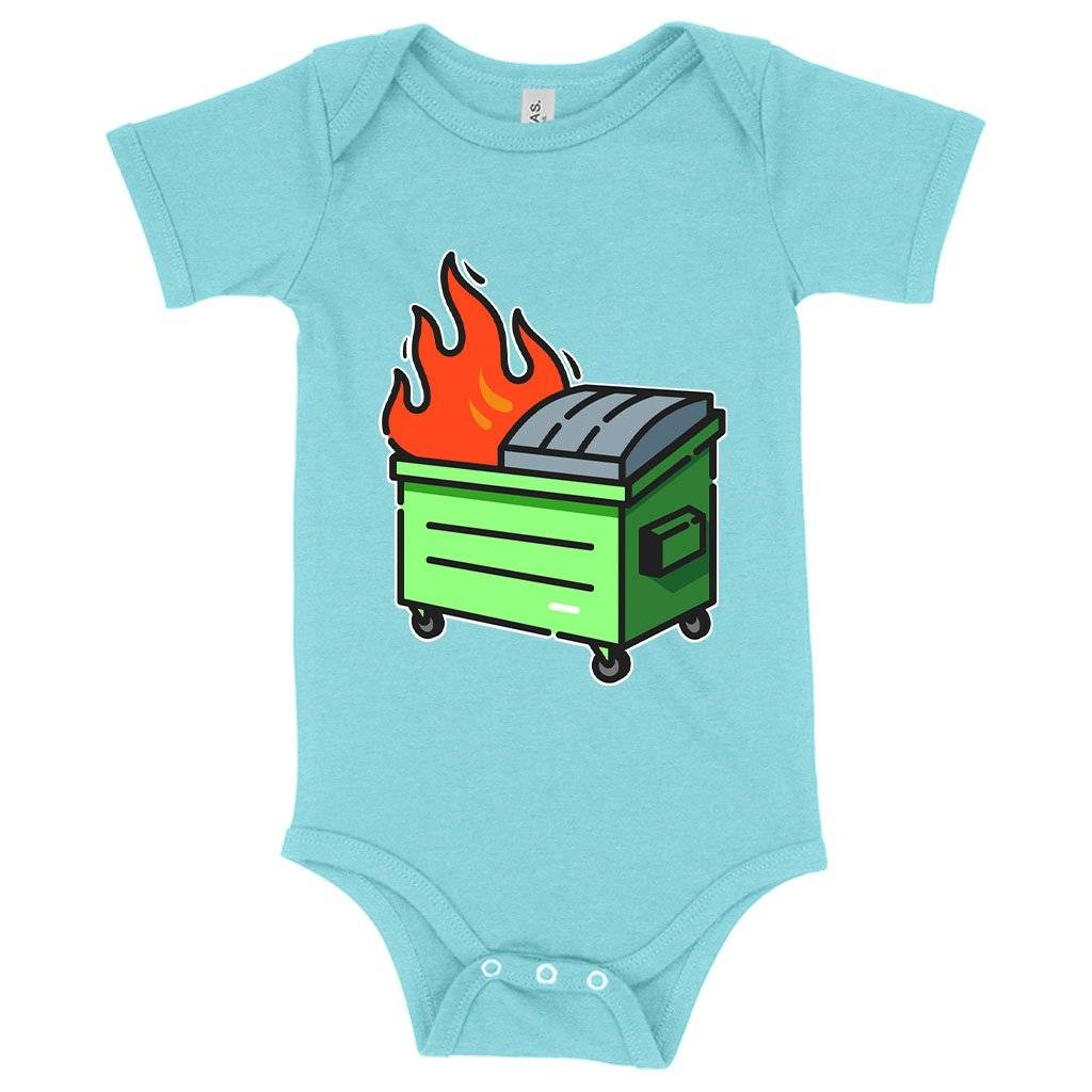 84466-568ed2.jpeg Baby Dumpster Fire Onesie - Graphic Onesie Baby Clothing Kids & Baby Color : Peach Triblend|Ice Blue Triblend|Gray Triblend