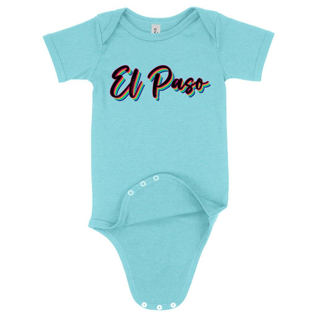 84468-1ee56b.jpeg Baby El Paso Onesie - Vintage Onesie Baby Clothing Kids & Baby Color : Gray Triblend|Peach Triblend|Ice Blue Triblend