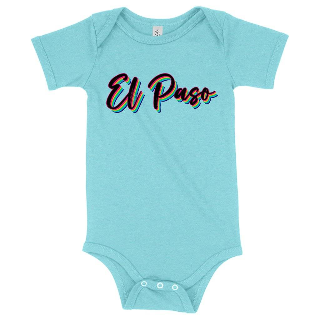 84468-842cd7.jpeg Baby El Paso Onesie - Vintage Onesie Baby Clothing Kids & Baby Color : Gray Triblend|Peach Triblend|Ice Blue Triblend