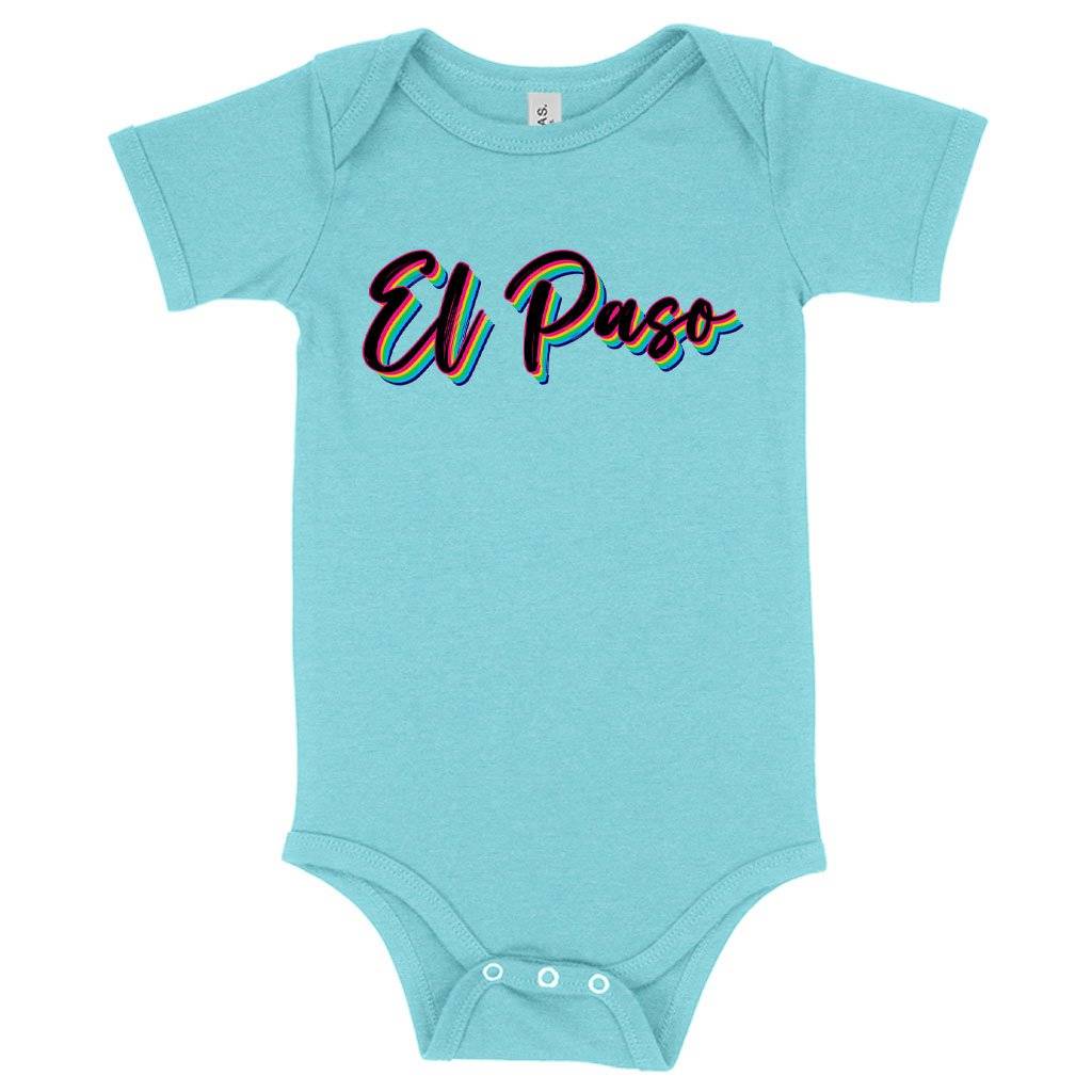 84468-bb694f.jpeg Baby El Paso Onesie - Vintage Onesie Baby Clothing Kids & Baby Color : Gray Triblend|Peach Triblend|Ice Blue Triblend