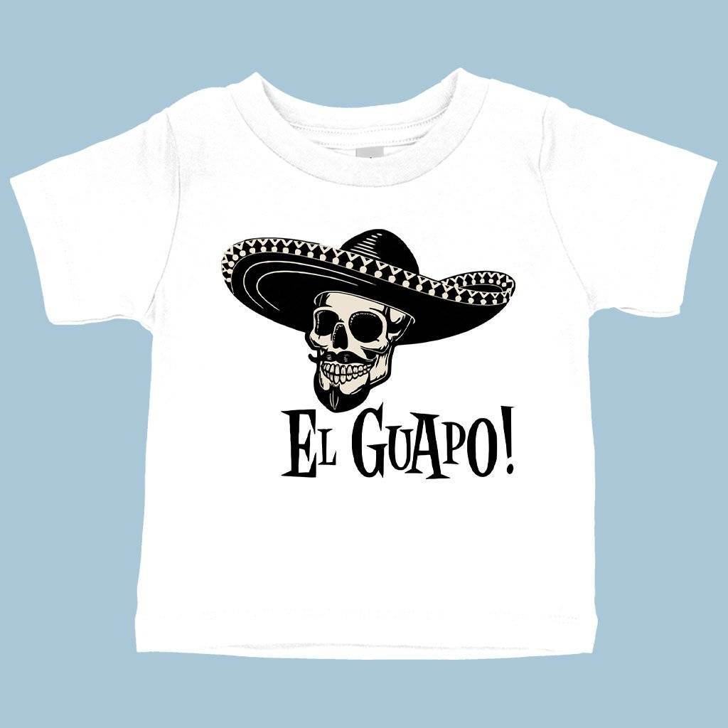 84475-7d01cd.jpeg Baby El Guapo T-Shirt - Retro T-Shirt Baby Clothing Kids & Baby Color : Yellow|White|Heather Columbia Blue