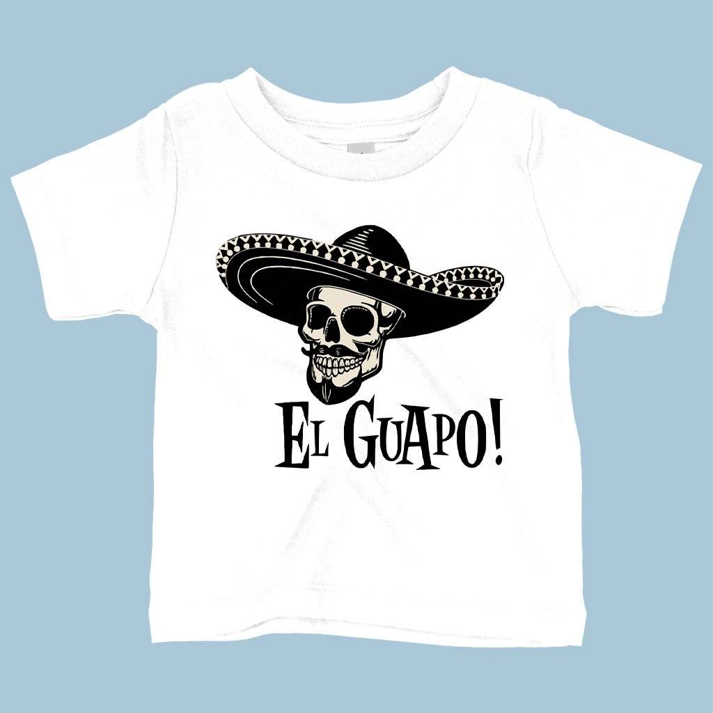 84475-9cd430.jpeg Baby El Guapo T-Shirt - Retro T-Shirt Baby Clothing Kids & Baby Color : Yellow|White|Heather Columbia Blue