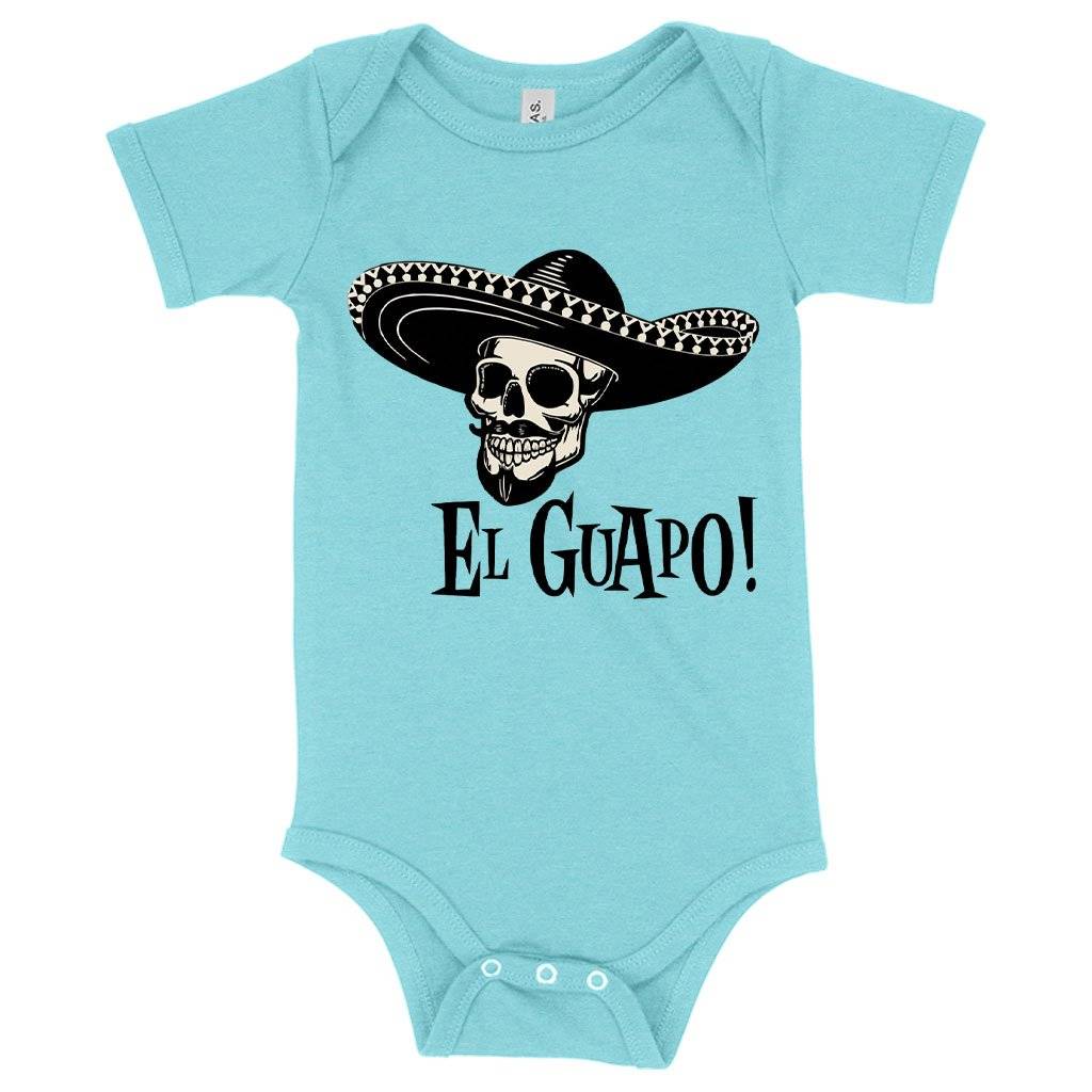 84476-91f263.jpeg Baby El Guapo Onesie - Retro Onesie Baby Clothing Kids & Baby Color : Gray Triblend|Peach Triblend|Ice Blue Triblend