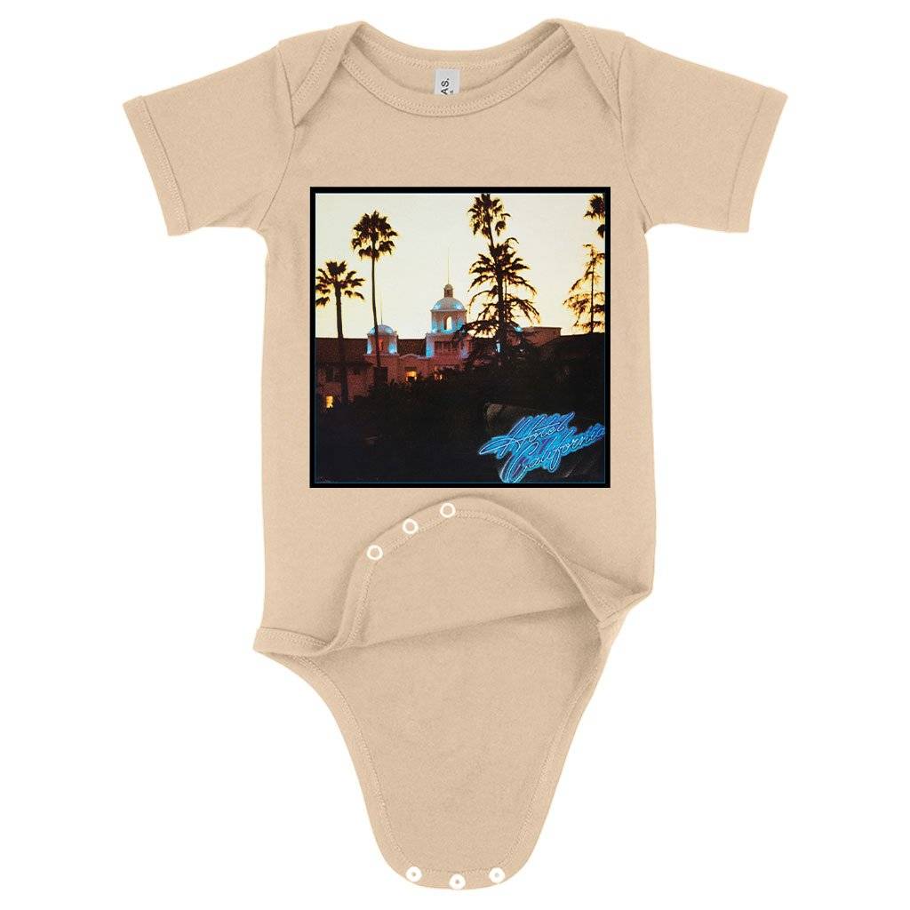 84481-285437.jpeg Baby Jersey Eagles Hotel California Onesie - Vintage Onesies Baby Clothing Kids & Baby Color : Heather Columbia Blue|Heather Dust|Pink