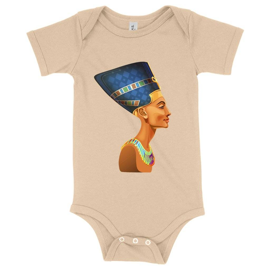 84489-2ac91d.jpeg Baby Jersey Cleopatra Onesie - Egypt Onesie Baby Clothing Kids & Baby Color : Heather Dust|Pink|White