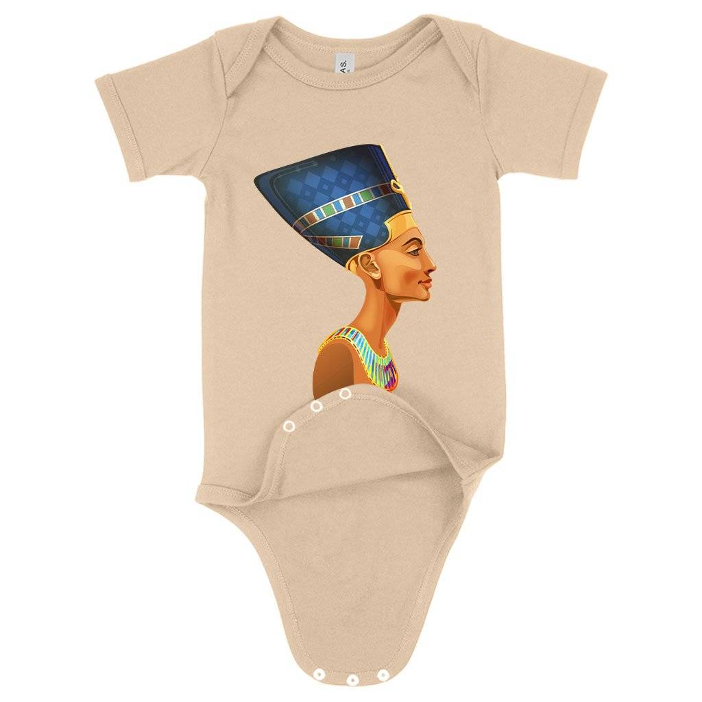 84489-31347b.jpeg Baby Jersey Cleopatra Onesie - Egypt Onesie Baby Clothing Kids & Baby Color : Heather Dust|Pink|White