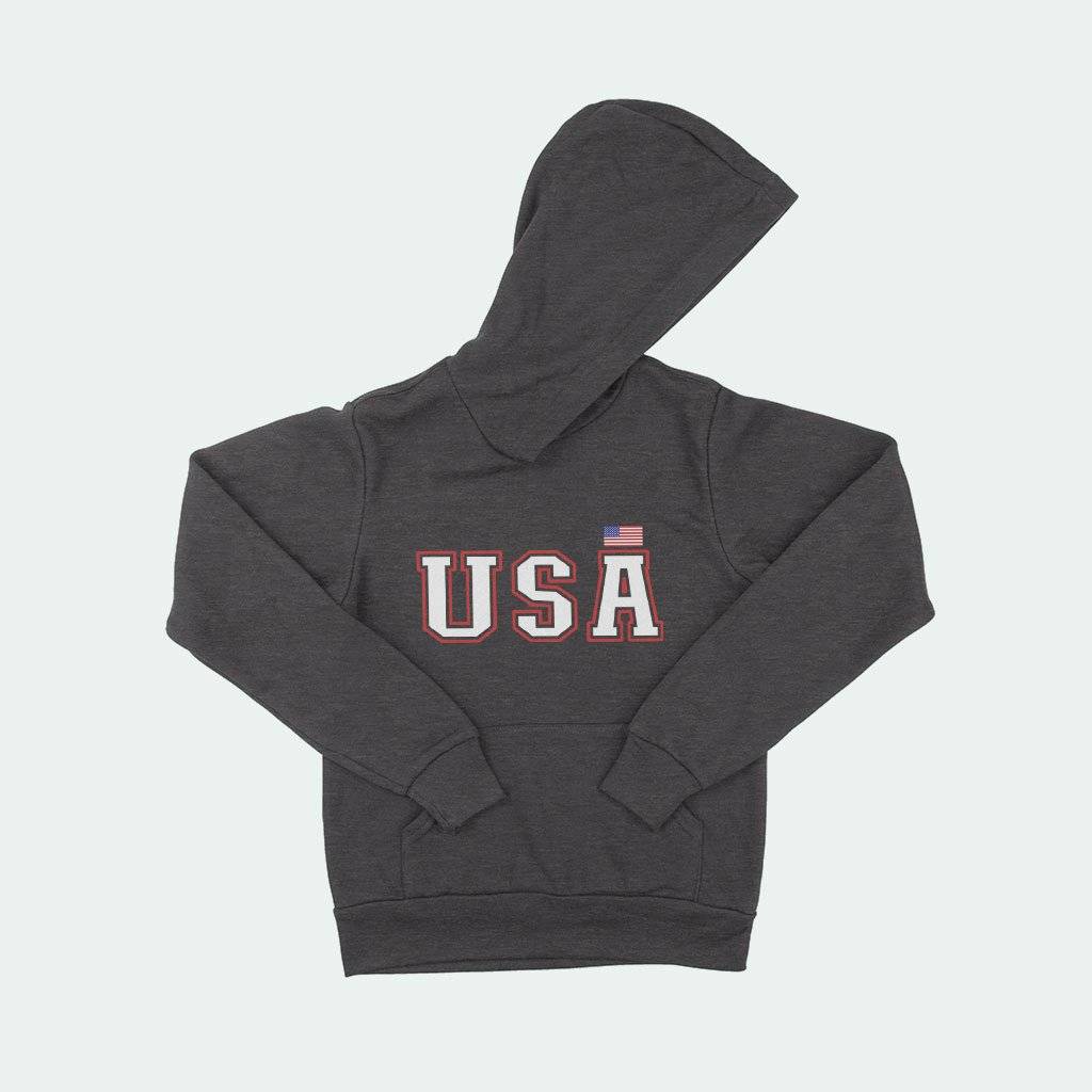 84680-95023d.jpeg Kids' Sponge Fleece USA Hoodie Kids & Baby Kids' Clothing Color : Dark Gray Heather|Black|Military Green