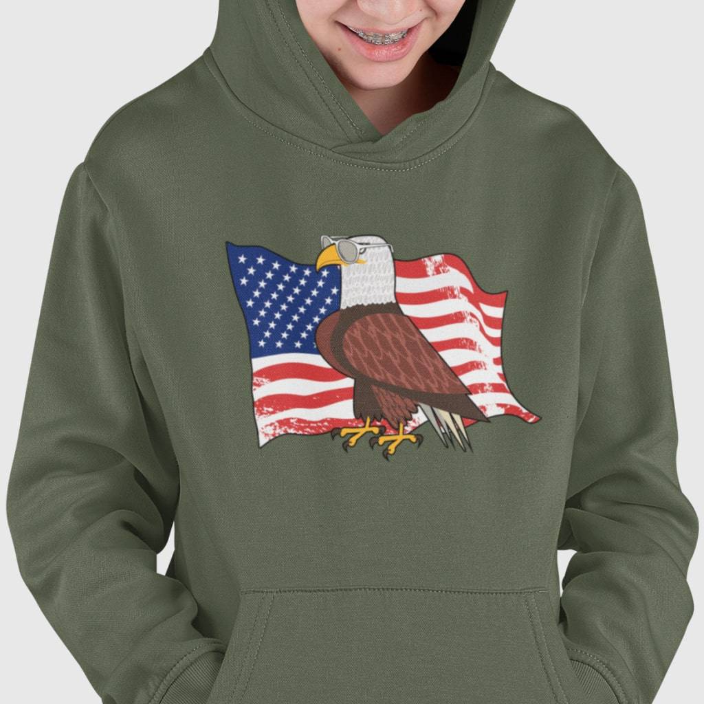 84682-feaeba.jpg Kids' Sponge Fleece Funny Patriotic Hoodie Kids & Baby Kids' Clothing Color : Mauve|Military Green|Black