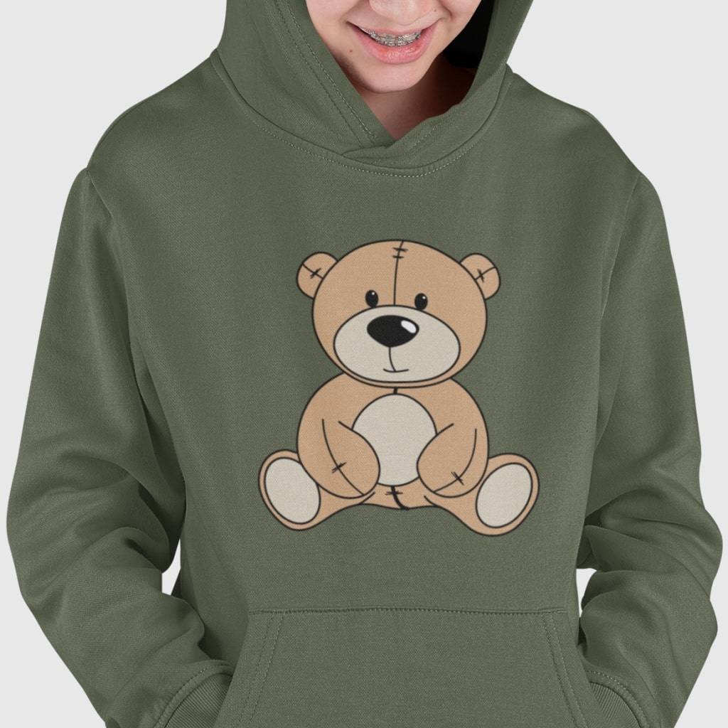 84684-04aa5c.jpg Kids' Sponge Fleece Cute Bear Hoodie Kids & Baby Kids' Clothing Color : Dark Gray Heather|Military Green|Black