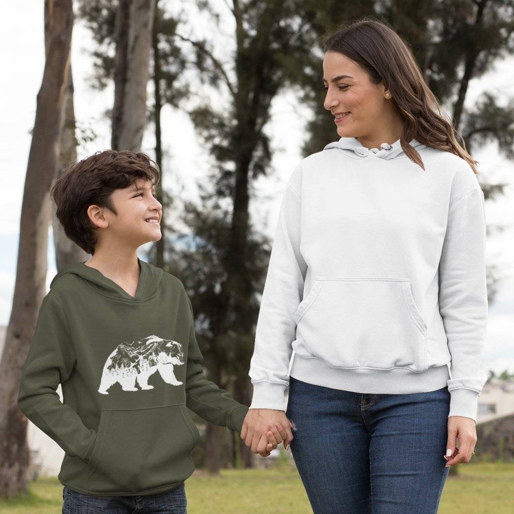 84685-b7ab68.jpg Kids' Sponge Fleece Mountain Bear Hoodie Kids & Baby Kids' Clothing Color : Black|Military Green|Mauve