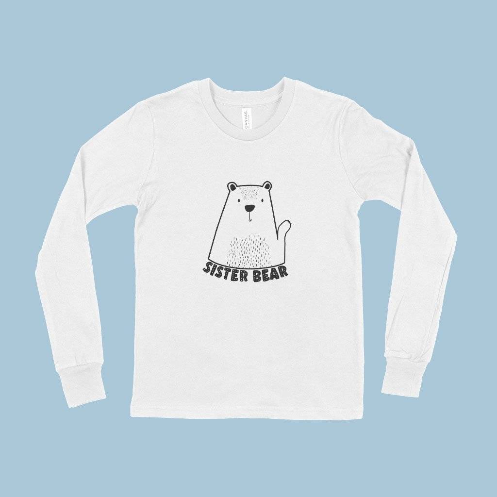 84690-799634.jpeg Kids' Long Sleeve Sister Bear T-Shirt Kids & Baby Kids' Clothing Color : White|Heather Yellow Gold|Gray Triblend