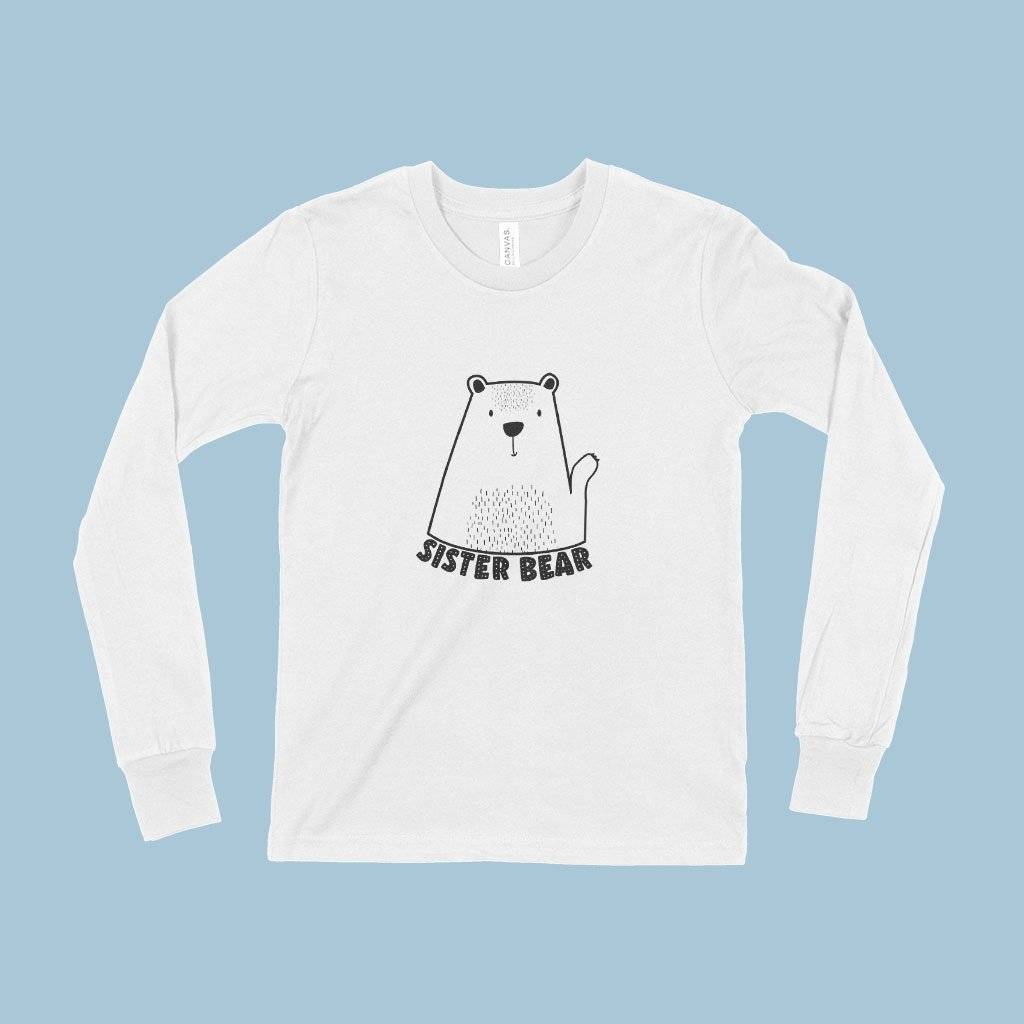 84690-a3763c.jpeg Kids' Long Sleeve Sister Bear T-Shirt Kids & Baby Kids' Clothing Color : White|Heather Yellow Gold|Gray Triblend