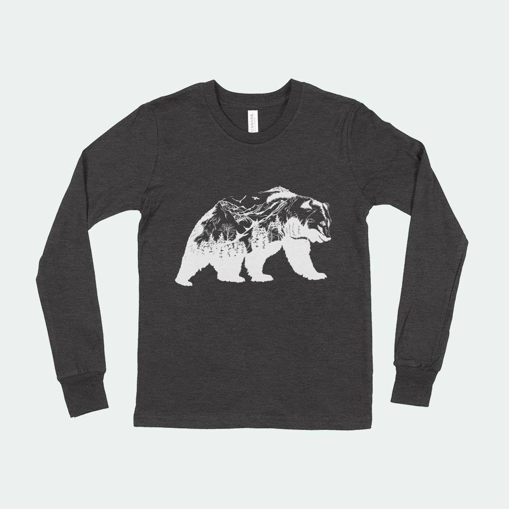 84691-156b95.jpeg Kids' Long Sleeve Mountain Bear T-Shirt Kids & Baby Kids' Clothing Color : Dark Gray Heather|True Royal Blue|Heather Yellow Gold