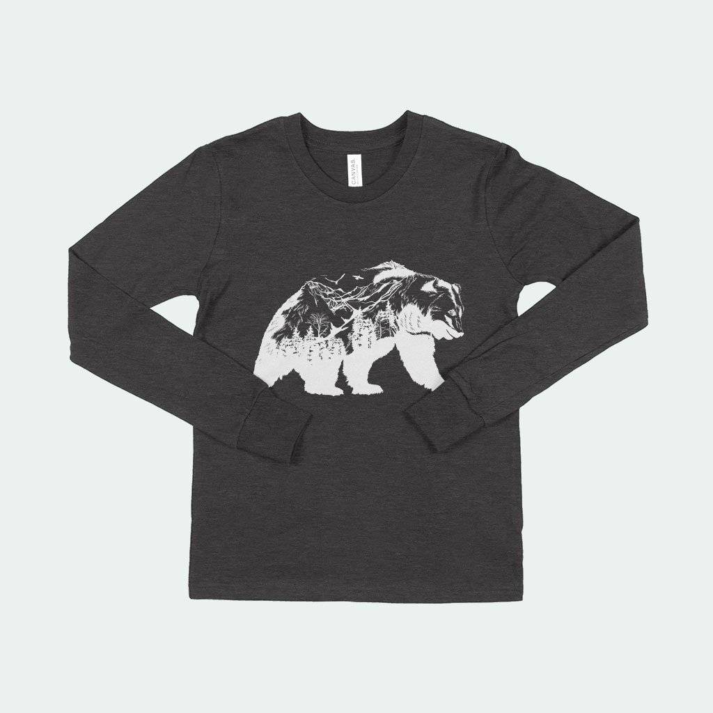 84691-da3ea8.jpeg Kids' Long Sleeve Mountain Bear T-Shirt Kids & Baby Kids' Clothing Color : Dark Gray Heather|True Royal Blue|Heather Yellow Gold