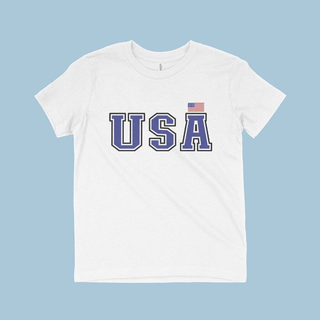 84692-4294eb.jpeg Kids' USA T-Shirt Kids & Baby Kids' Clothing Color : White|Mustard|Columbia Blue