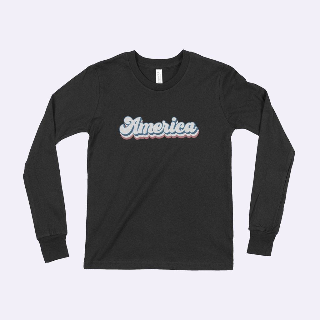 84702-1610d4.jpeg Kids' Long Sleeve Patriotic T-Shirt Kids & Baby Kids' Clothing Color : Dark Gray Heather|Black|Heather Yellow Gold