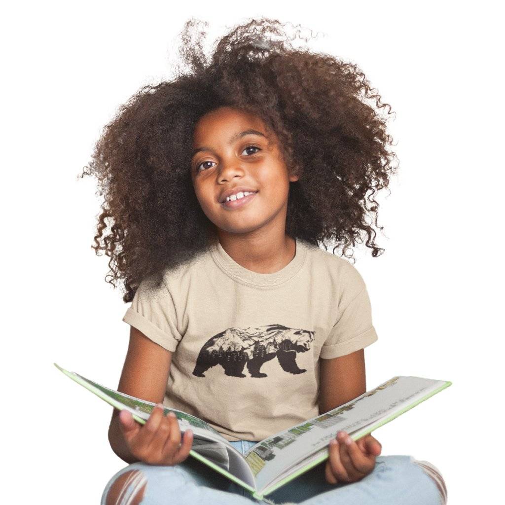 84705-430ec1.jpg Kids' Mountain Bear T-Shirt Kids & Baby Kids' Clothing Color : Natural|Mustard|Pink