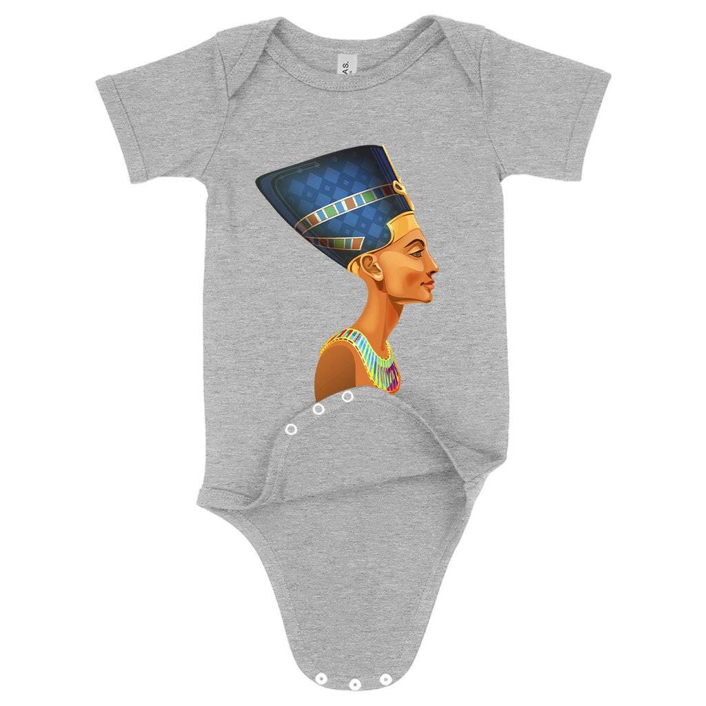 84950-9f9886.jpeg Baby Cleopatra Onesie - Egypt Onesie Baby Clothing Kids & Baby Color : Gray Triblend|Peach Triblend|Ice Blue Triblend
