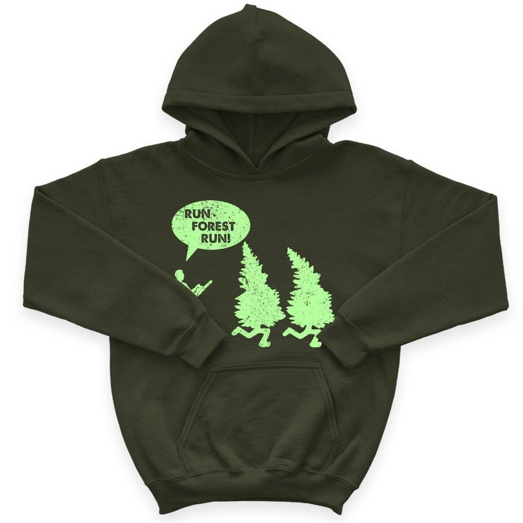 85006-a8a1c9.jpeg Kids' Sponge Fleece Run Forest Run Hoodie - Funny Hoodie Kids & Baby Kids' Clothing Color : Military Green|Athletic Heather|Dark Gray Heather