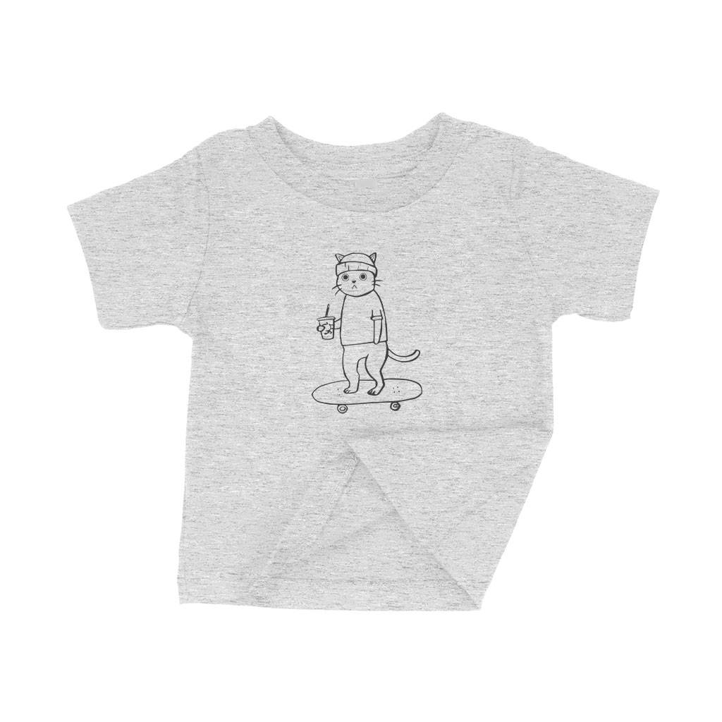 85044-f715a5.jpeg Skateboarding Cat Baby Jersey T-Shirt Baby Clothing Kids & Baby Color : White|Athletic Heather|Heather Columbia Blue|Yellow