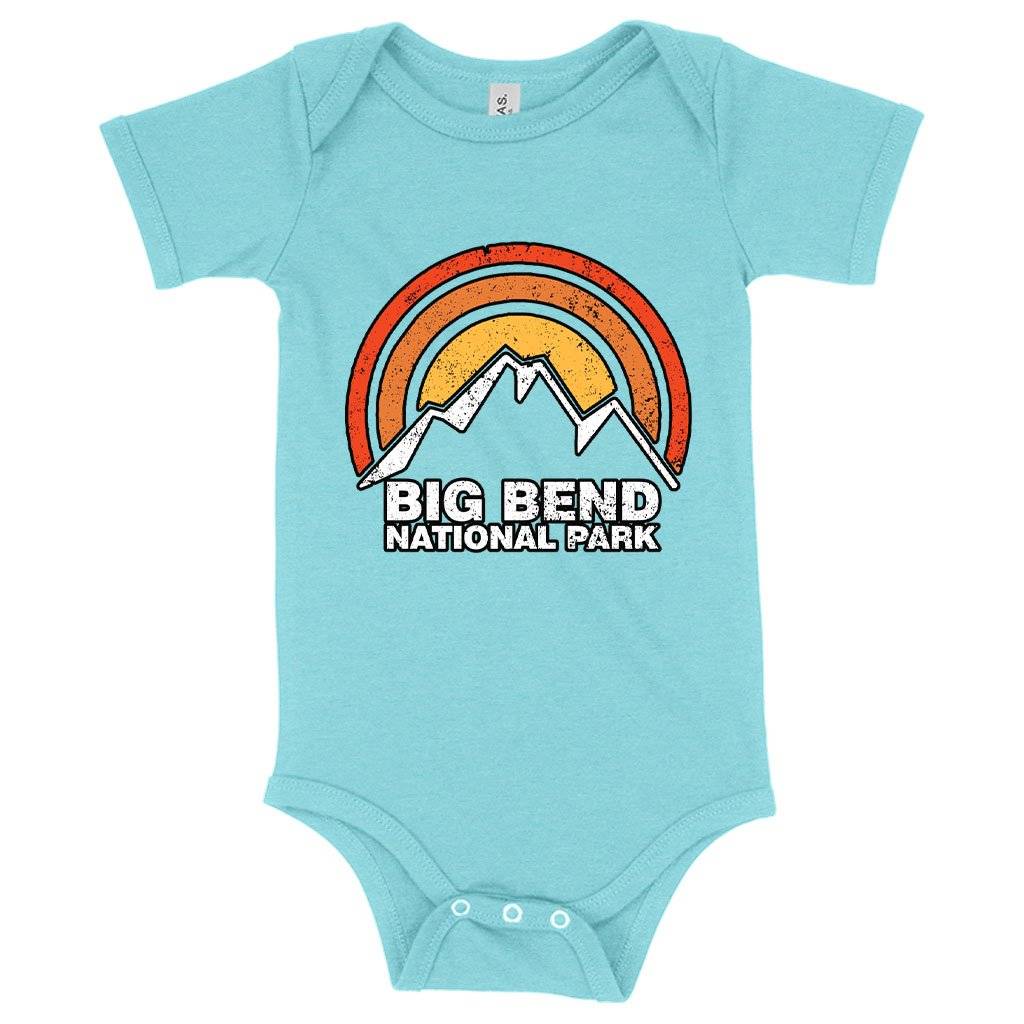 Baby Big Bend Onesie – Mountain Onesie Baby Clothing Kids & Baby Baby Big Bend Onesie - Mountain Onesie Baby Clothing Kids & Baby Color : Peach Triblend|Ice Blue Triblend|Gray Triblend