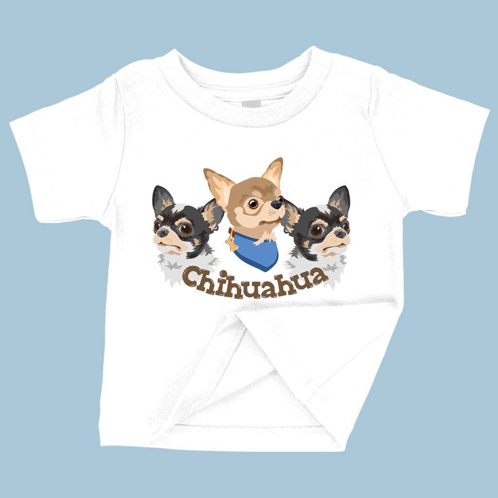 Baby Chihuahua T-Shirt – Dog Print T-Shirt – Dog Themed T-Shirts Baby Clothing Kids & Baby Baby Chihuahua T-Shirt - Dog Print T-Shirt - Dog Themed T-Shirts Baby Clothing Kids & Baby Color : White|Heather Columbia Blue|Navy