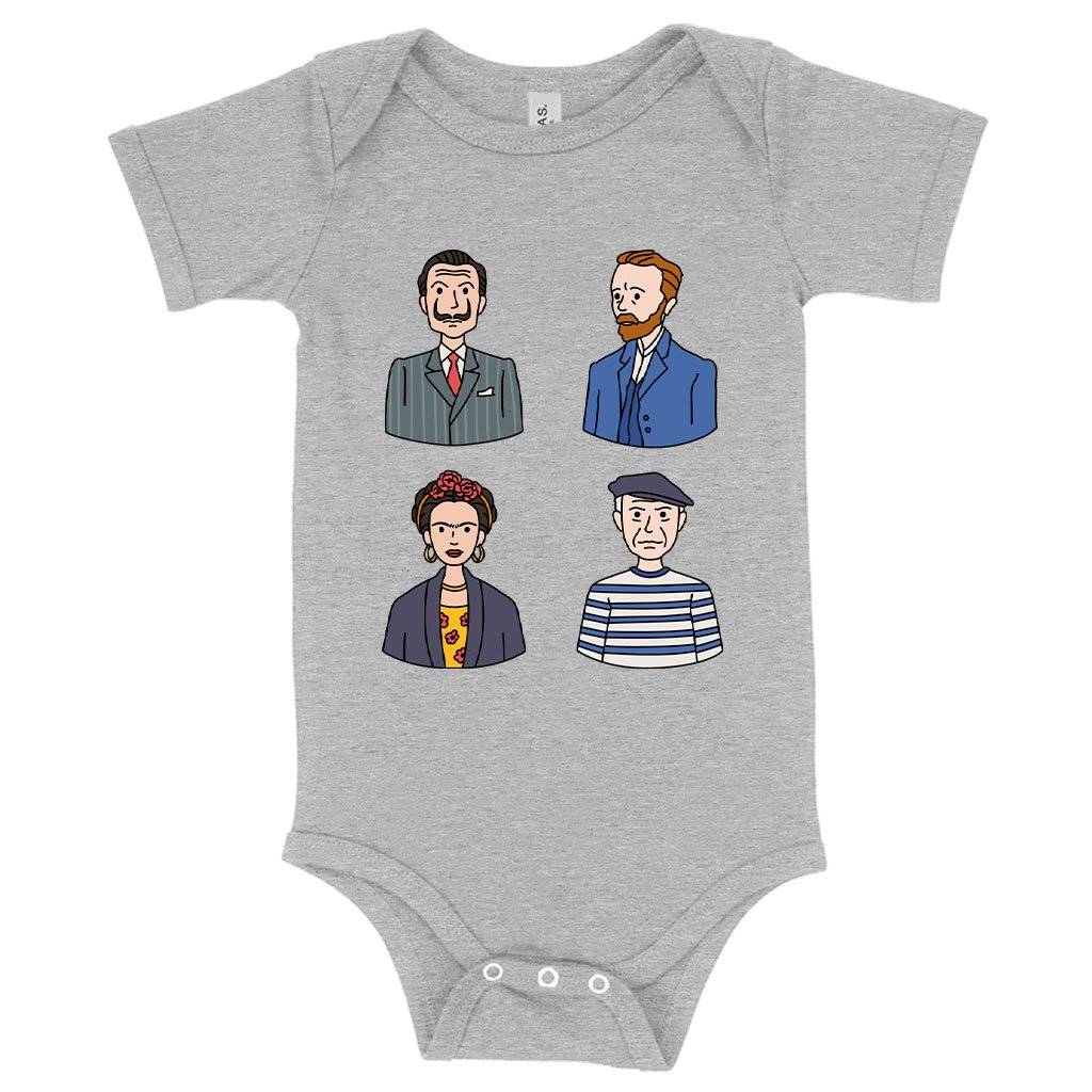 Baby Famous Artists Onesie – Art Print Onesies Baby Clothing Kids & Baby Baby Famous Artists Onesie - Art Print Onesies Baby Clothing Kids & Baby Color : Gray Triblend|Peach Triblend|Ice Blue Triblend