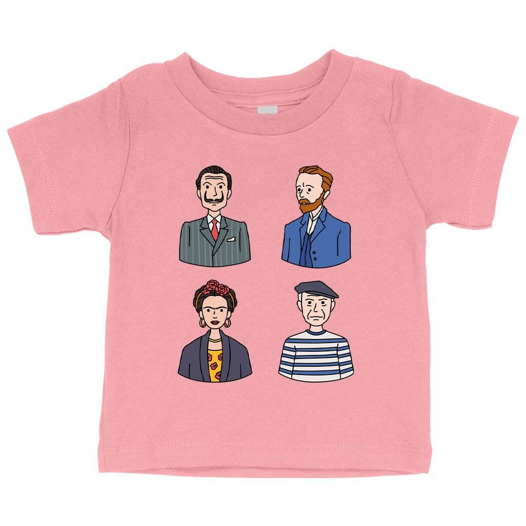 Baby Famous Artists T-Shirt - Art Print T-Shirts Baby Clothing Kids & Baby Color : Pink|White|Athletic Heather 