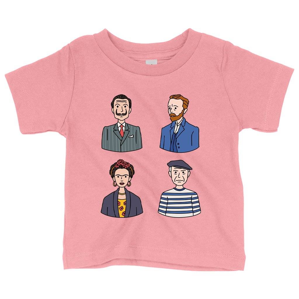 Baby Famous Artists T-Shirt - Art Print T-Shirts Baby Clothing Kids & Baby Color : Pink|White|Athletic Heather 