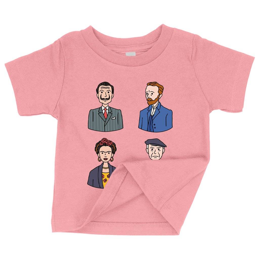 Baby Famous Artists T-Shirt - Art Print T-Shirts Baby Clothing Kids & Baby Color : Pink|White|Athletic Heather 
