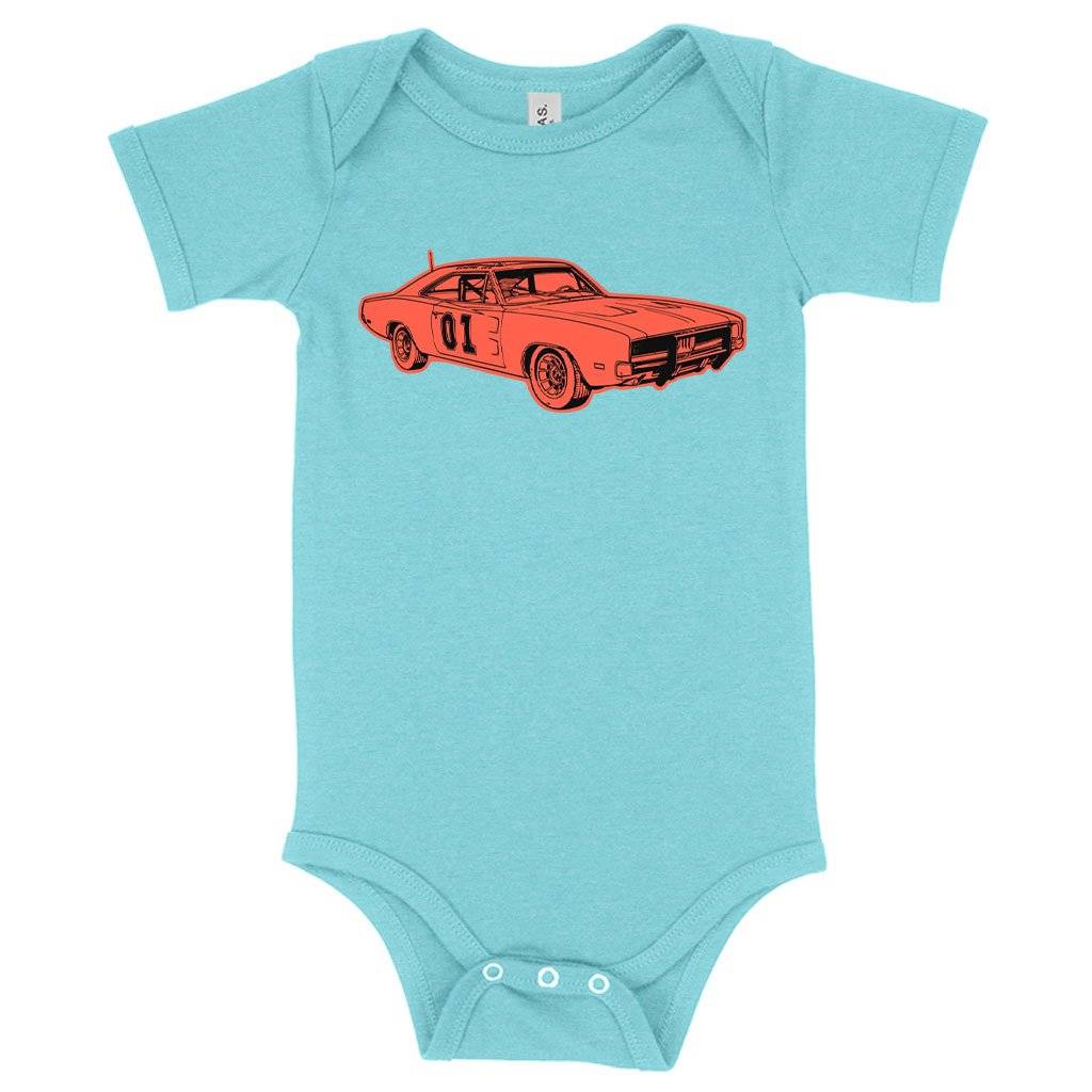 Baby General Lee Onesie – Car Onesie Baby Feeding Kids & Baby Baby General Lee Onesie - Car Onesie Baby Feeding Kids & Baby Color : Peach Triblend|Gray Triblend|Ice Blue Triblend