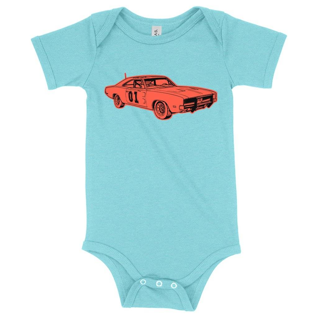 Baby General Lee Onesie – Car Onesie Baby Feeding Kids & Baby Baby General Lee Onesie - Car Onesie Baby Feeding Kids & Baby Color : Peach Triblend|Gray Triblend|Ice Blue Triblend