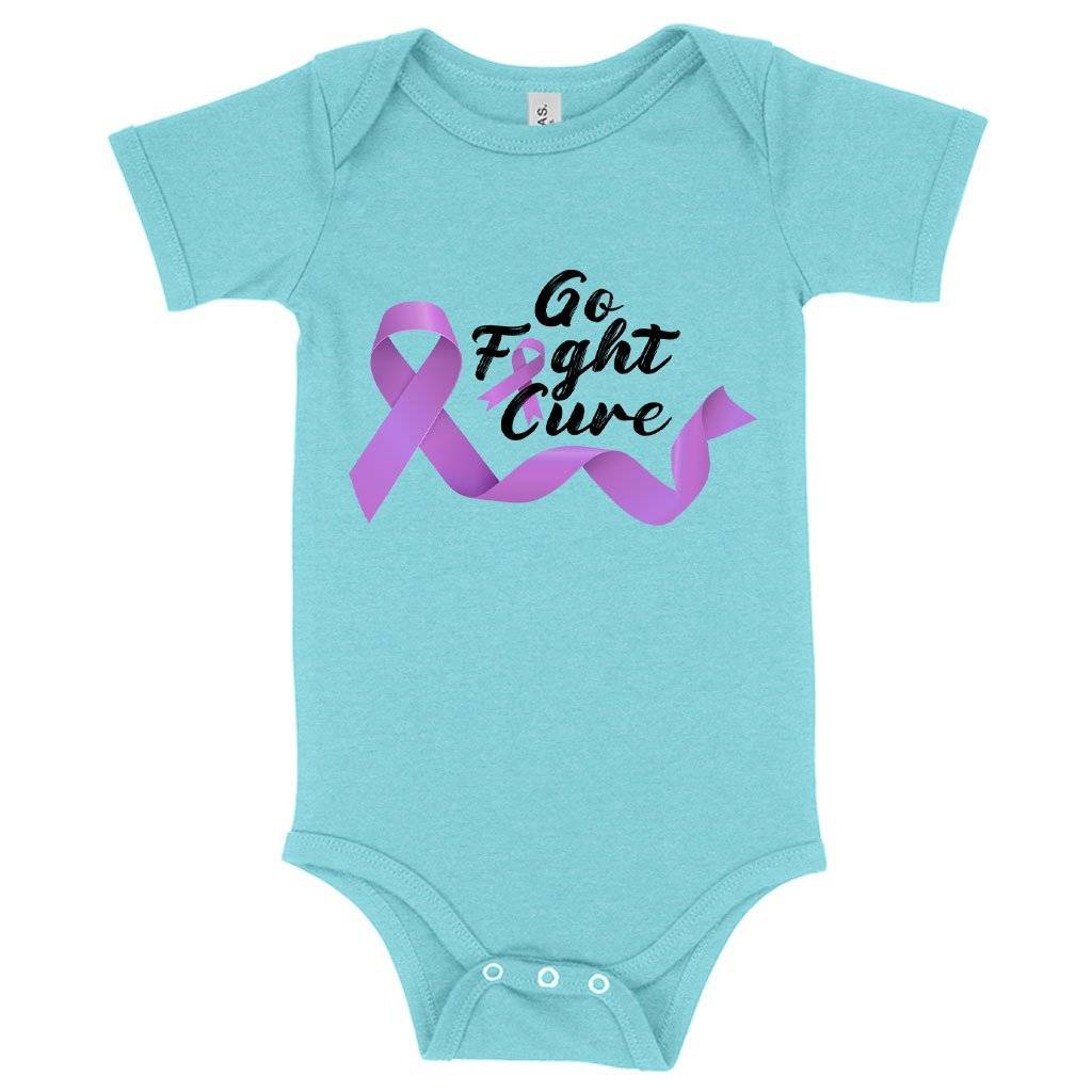 Baby Go Fight Cure Onesie – Fight Cancer Onesies – Cancer Awareness Onesie Baby Clothing Kids & Baby Baby Go Fight Cure Onesie - Fight Cancer Onesies - Cancer Awareness Onesie Baby Clothing Kids & Baby Color : Peach Triblend|Ice Blue Triblend|Gray Triblend
