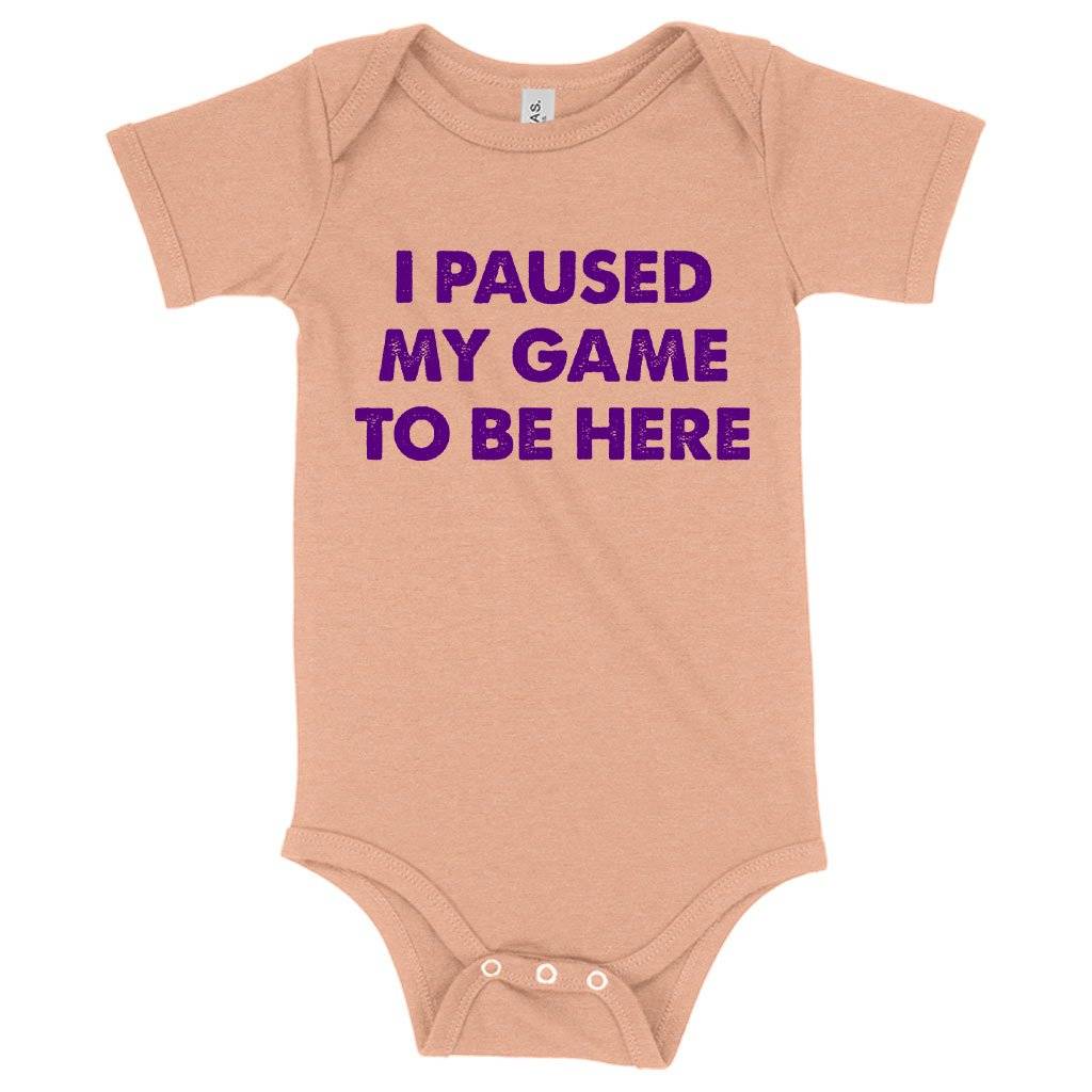 Baby I Paused My Game Best Funny Onesie – Perfect Game Onesie Baby Clothing Kids & Baby Baby I Paused My Game Best Funny Onesie - Perfect Game Onesie Baby Clothing Kids & Baby Color : Peach Triblend|Ice Blue Triblend|Gray Triblend