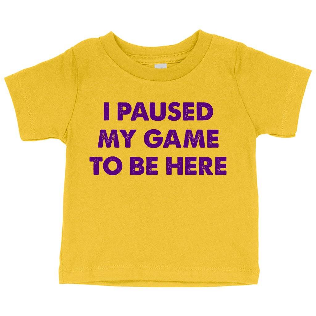 Baby I Paused My Game Best Funny T-Shirt – Kids’ Gamer T-Shirt Baby Clothing Kids & Baby Baby I Paused My Game Best Funny T-Shirt - Kids' Gamer T-Shirt Baby Clothing Kids & Baby Color : White|Pink|Yellow