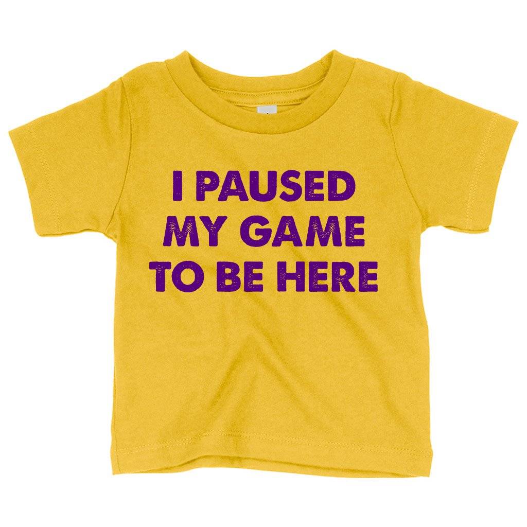 Baby I Paused My Game Best Funny T-Shirt – Kids’ Gamer T-Shirt Baby Clothing Kids & Baby Baby I Paused My Game Best Funny T-Shirt - Kids' Gamer T-Shirt Baby Clothing Kids & Baby Color : White|Pink|Yellow