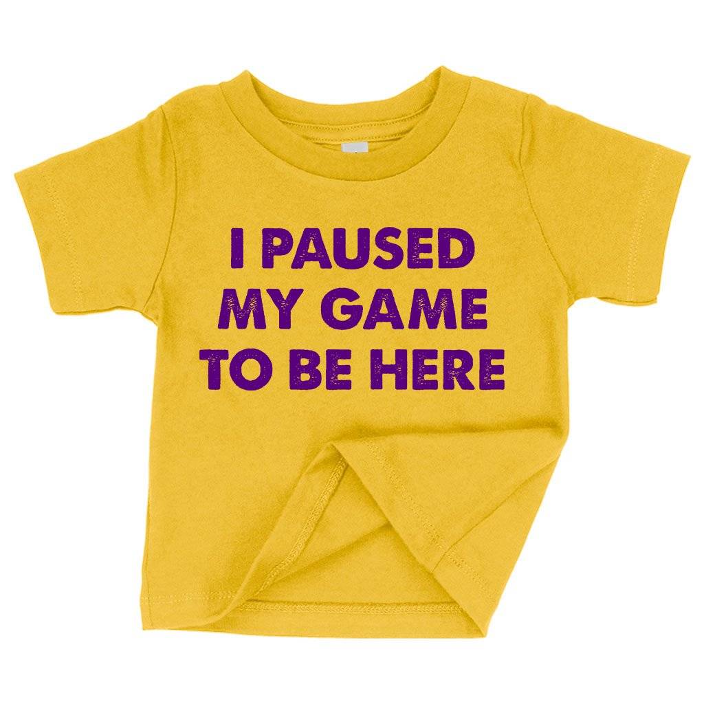 Baby I Paused My Game Best Funny T-Shirt – Kids’ Gamer T-Shirt Baby Clothing Kids & Baby Baby I Paused My Game Best Funny T-Shirt - Kids' Gamer T-Shirt Baby Clothing Kids & Baby Color : White|Pink|Yellow
