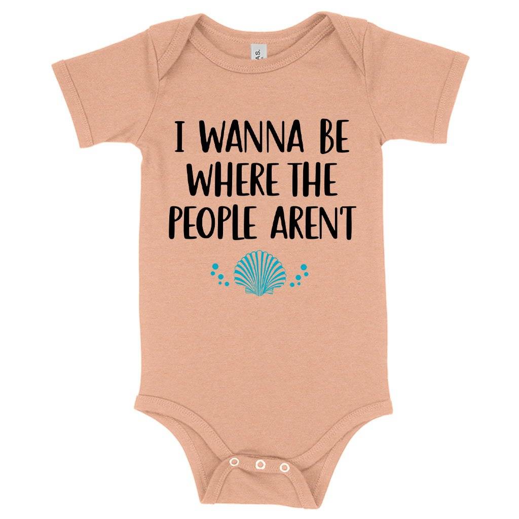 Baby I Wanna Be Where the People Aren’t Humorous Onesie – Funny Baby Onesie Baby Clothing Kids & Baby Baby I Wanna Be Where the People Aren't Humorous Onesie - Funny Baby Onesie Baby Clothing Kids & Baby Color : Peach Triblend|Gray Triblend|Mauve Triblend